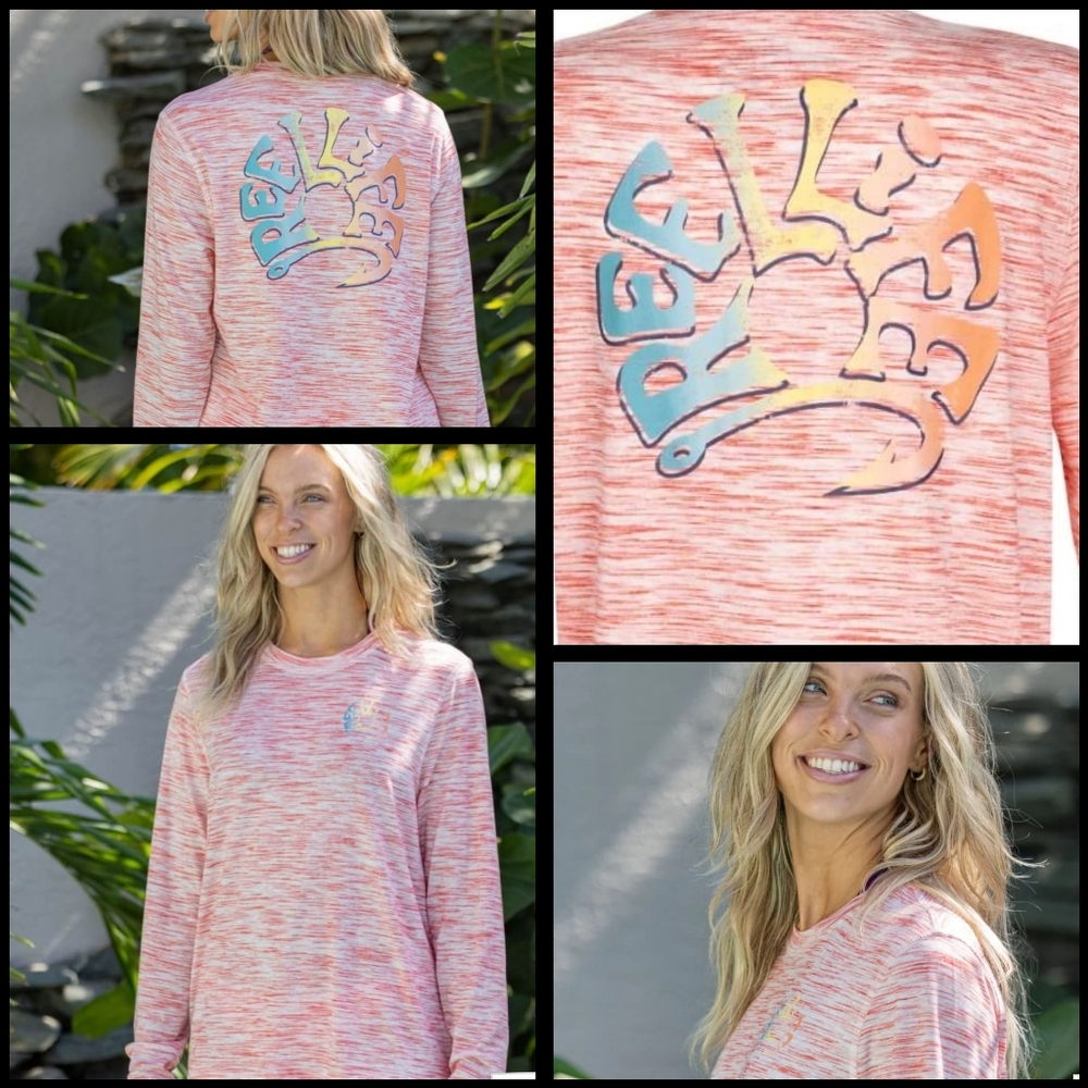 Reel Life Coastal Performance Long Sleeve‎ UV Protection Medium Bittersweet NWT